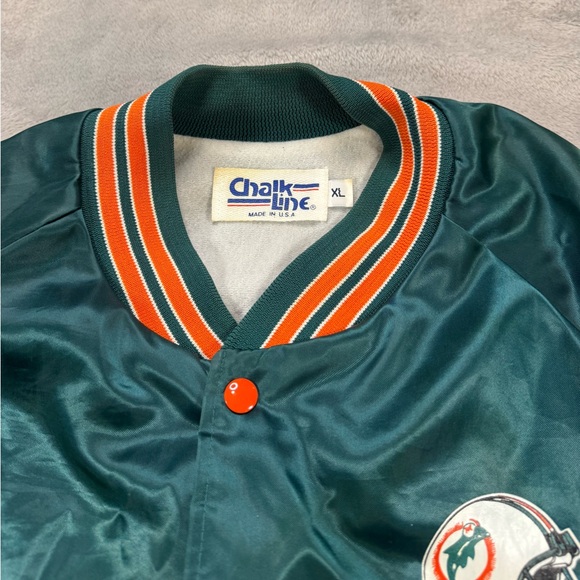 Vintage 90’s Chalk Line Miami Dolphins Satin Jacket Size XL Clean - Picture 2 of 4
